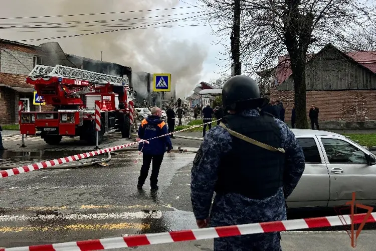Росгвардейцы приняли участие в ликвидации последствий чрезвычайного происшествия в Северной Осетии