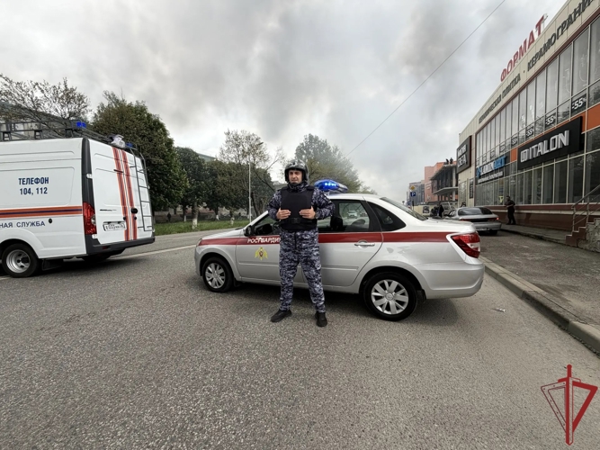 Росгвардейцы приняли участие в ликвидации последствий чрезвычайного происшествия в Пятигорске